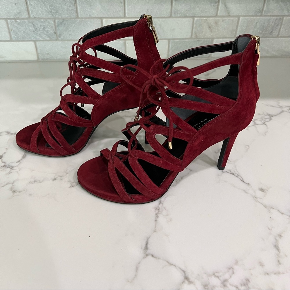 Kenneth Cole New York Red Suede Heels